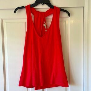 Boden women's V-neck Twist Back Jersey Tank Top, Size US 6, color: Radish